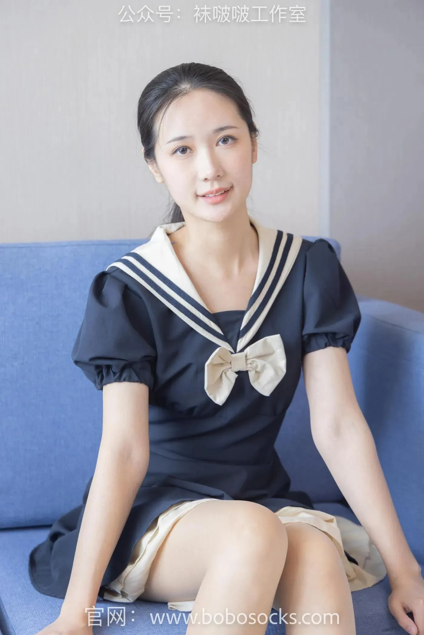 [BoBoSocks袜啵啵]NO.107 小安-平底鞋、白棉袜、肉丝 [140P]插图3